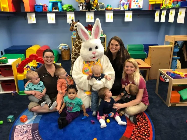 Easter bunny robins nest of marion